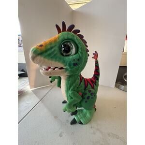 Fur Real Baby Dinosaur Munchin Rex Dino Green Interactive Toy Sounds Moves WORKS